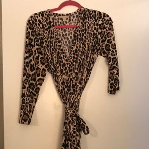 Super cute leopard print wrap dress